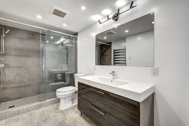 Contemporary Bathroom with Built-in Storage